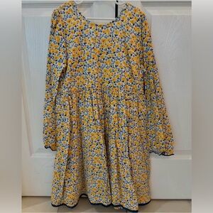EUC Pink Chicken yellow Floral Girls Dress size 12